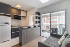 Apartamento em São Paulo - Apartamento 1 Quarto com Wi-Fi 200 Mb, Piscina, Sauna, Academia e Garagem